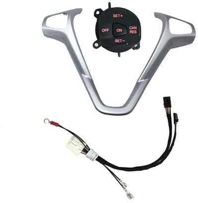 Lenkrad Schalter Kompatibel Rot Blau Tempomat Taste Lenkrad Panel Kabel Auto Zubehör/Fit for Ford Fiesta MK7 MK8 ST Ecosport 2013 2015