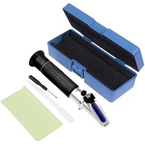 NGBFF Refraktometer, Refraktometer Bier Würze Wein ATC SG 1,000-1,130 Brix 0-32%, for Zucker Wein Bier Obst 48% Rabatt,für Zuhause