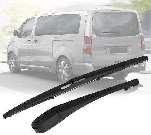 Hinterer Scheibenwischerarm Kompatibel mit Citroen Jumpy/Fiat Scudo/Peugeot Expert 2007-2016, Heckscheibenwischer Heckwischerarm Auto Heckwischerblatt Blatt Kit Wasserdicht Heckscheibenwischerarm
