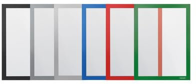 magnetoplan magnetofix Info-Rahmen 2 Stück, Grün | Format: A4 | Selbstklebender Magnet Bilderrahmen für Aushänge, Bilder und Dokumente