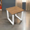 Bett11 Esstisch 80x80 cm Holz 40mm Eiche-Optik, U-Gestell weiß, Baumkantentisch aus Holz, Casa Massiva