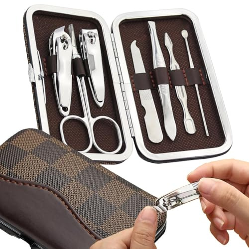 Nagelset Nagelpflege Set Nagelschere Nagelfeile Maniküre Pediküre Etui.