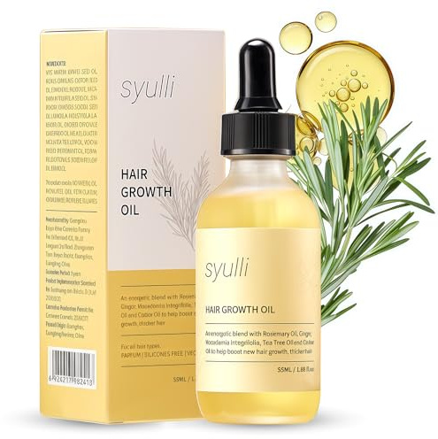 55ml Rosmarinöl Haare,Haarwachstum Öl, Pflegendes Haarserum,Haarserum stärken,Kopfhaut- und Haarstärkungsöl Für Frauen & Männer, für Stärkeres & Dickeres Haar