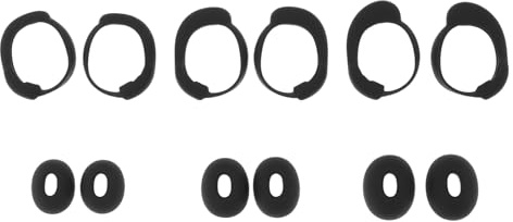 AS Axis Spindleon 6 Pairs Earphone Silicone Ear Wing Earplug Covers Compatible with QuietComfort II Black