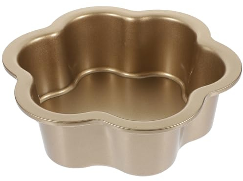 ULDIGI Detachable 8-inch Plum Blossom Cake Pan Non-Stick Springform Mold with Removable Bottom Gold Blossom Shaped Baking Pan for Heat Cake and Mini Cheesecake