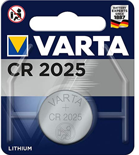 Varta CR2025 Litio 3 V Non Ricaricabile Batteria - Non Ricaricabile, Button/Angolo, 3 V, Batterie al litio (CR2025, Silver, 20 mm)