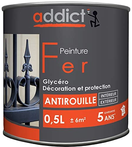 ADDICT PEINTURE FER 0.5 L rouge oxyde