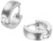 JewelryWe Schmuck Herren Damen Ohrringe, Creolen Ohrstecker, Edelstahl, Silber