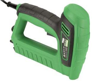 SALKI Grapadora Manual Eléctrica E-TSK Dual – Clavadora y Grapadora de Doble Función, Compatible con Grapas nº 53 y Clavos Brad nº 8, Regulador de Fuerza, 20 Disparos/min, Incluye Grapas y Clavos