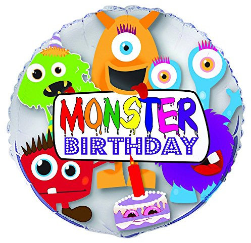 UNIQUE PARTY Wilder Geburtstag Monster, Geburtstagsballon 18-inch