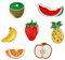 EQLEF Broche de Fruits Mignons, Cartoon Series Alliage Goutte à Goutte Badge Divers Fruits vêtements Sac à Dos décoration 7 Pcs