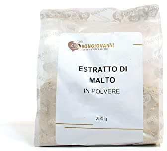 BONGIOVANNI FARINE E BONTA' NATURALI Estratto di Malto In Polvere per Prodotti da Forno - Formato da 250 grammi