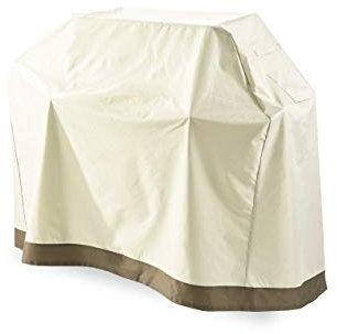Lumaland Grillabdeckung Grill Abdeckhaube 152,4 x 63 x 125 cm - Wasserdicht - Reißfestes Gewebe Oxford 600D 280 g/m² - Abdeckplane für Gasgrill BBQ - Wetterfest, UV-beständig, Ganzjahr - in Beige
