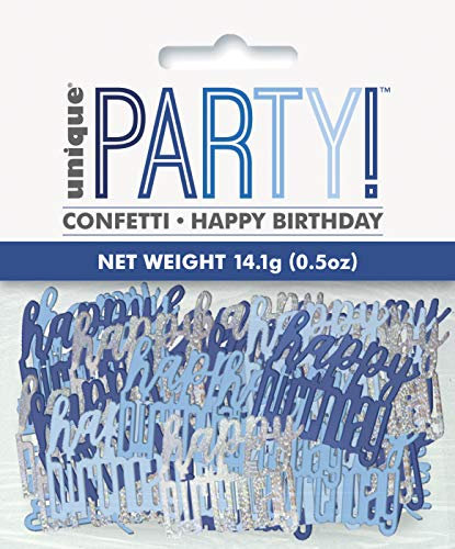 Sparkling Birthday Blue Glitz Happy Birthday Confetti (14g) - Perfect for Birthday Parties & Celebrations - 1 Pack