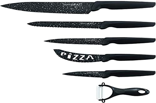 ROYALTY LINE Set de Couteaux Inox revetement anti-adhesif 6 pcs Royaltyline RL-MB5N