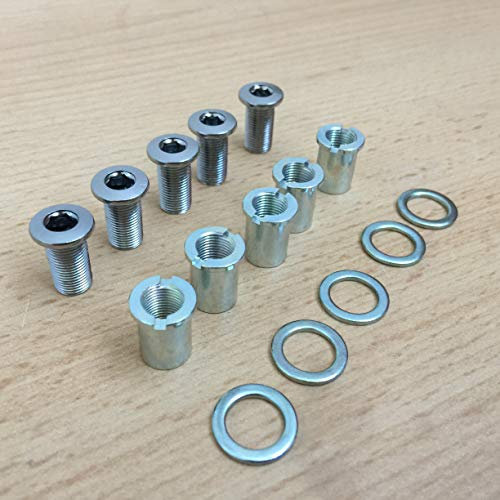 bicycle-toys Kettenblattschrauben extralang Set 2-Fach Kurbeln Kettenblatt Fixie Singlespeed Chainring Bolts
