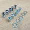 bicycle-toys Kettenblattschrauben extralang Set 2-Fach Kurbeln Kettenblatt Fixie Singlespeed Chainring Bolts