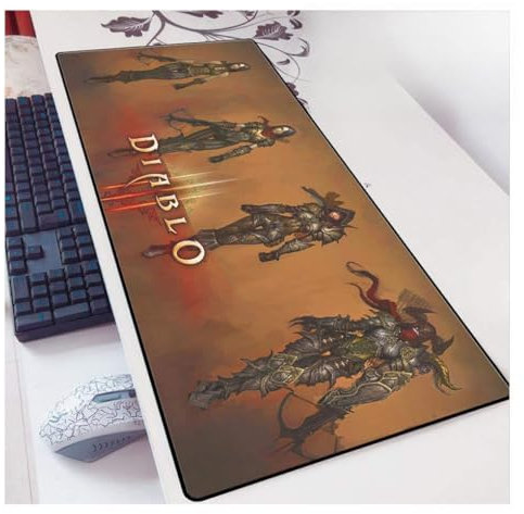 IGIRC Mauspad Diablo Spiel Mauspad |XXL Mousepad | 900 x 400mm Größe | 3 mm Dicke Basis |Perfekte Präzision und Geschwindigkeit, P