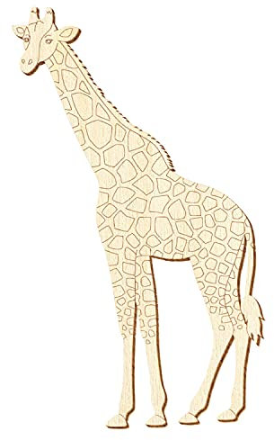 Holz Giraffe V3 - Deko Basteln 5-50cm, Pack mit:10 Stück, Höhe:7cm hoch