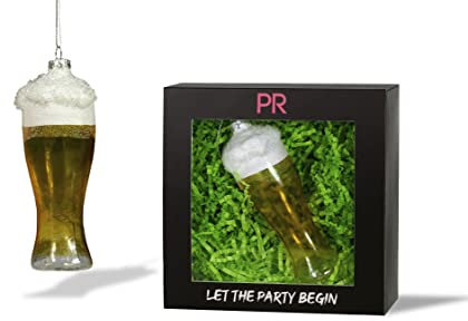 Party Rock | Beer Pint Glass Glass Ornament | Drink Collection