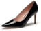 GENSHUO Damen Stiletto High Heels, Sexy Geschlossene Spitze Zehen Stiletto Pumps 8cm Klassische Party Prom Hochzeit Lackleder High Heel Pumps für Frauen Schwarz Größe 42 EU
