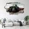 Kuletkear 3D Wandtattoo Durchbruch Wand Aufkleber Wanddurchbruch sticker selbstklebend Wandbild Wandsticker Wohnzimmer Traktor B 120 x H 80 cm Wandbild