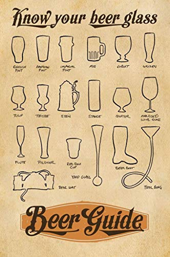 Fabulous Poster Plakat Bar Wanddekoration Wissenswertes über Ihr Bierglas Bierführer