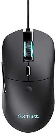Trust Gaming GXT 981 Redex Ratón Gaming Ligero, 200-10.000 dpi, Interruptores Kailh, Sensor Óptico Ajustable, Ratón RGB, 6 Botones Programables, Mouse Gamer para Portátil, PC, Windows - Negro