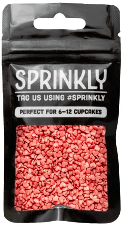 SPRINKLY - Glimmer Hearts - Red (Mini) - 25g
