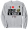 I Love Jesus and Hawaiian Geese State Bird Nene Gans Armbanduhr Sweatshirt