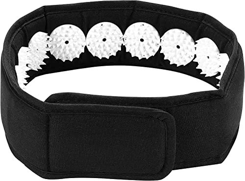 LATRAT Massage Stirnband,Kopfband mit Akupressur Druckpunkt, Akupressur Stirnband Kopfmassagegerät für Kopf Entspannung Schmerzlinderung, Schwarz