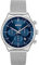 BOSS Chronograph Quarz Uhr für Herren Kollektion Gregor mit Silbernes Edelstahl-Mesh-Gliederarmband - 1514052