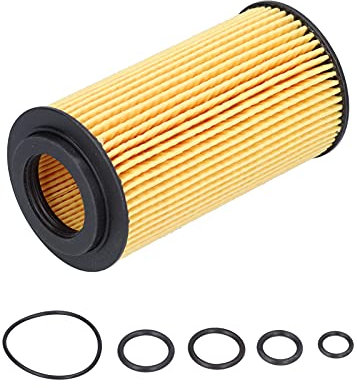 Filtro Olio, ED0021750010S ABS + Filtro Olio in Carta Filtro con 5 Guarnizioni in Gomma, Adatto per Kohler Lombardini