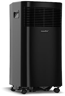 Comfee by Midea Portable Air Conditioner 9000 BTU | Energy Efficient Air Conditioner & Dehumidifier for Rooms with Remote Control, 24Hr Timer, Window Vent | Self Evaporating Technology - Black