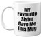 Funny Birthday Mug for Brother - My Favourite Sister - Novelty Joke Present for Brother from Sister Sibling Banter Gift Gifts Christmas 11oz Ceramic Dishwasher Safe Coffee Mugs Cup