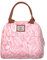 Lekespring Sac Isotherme Repas pour Femme et Homme, 9L Sac à Main Portable pour Bureau, Travail, Déjeuner et Étudiants Scolaires - Feuille Rose