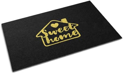 Tulup 90x60 cm Felpudo para balcón Tapete para Zapatos Antideslizante Felpudo Exterior Felpudo Delante de la casa - Hogar Dulce hogar