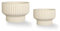 Puoyik 2 Stück Blumentöpfe Set 8/6 Zoll Keramik Blumentöpfe mit Drainagelöchern Innen und Außen Pflanze Blumentöpfe (7,8/5,9beige)