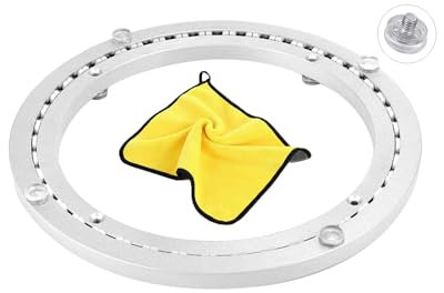 Piastra Girevole con Cuscinetto 360 Gradi per Tavolo, Grande Piattaforma Girevole Centrotavola Rotante in Alluminio per Pranzo Torte TV Monitor Stand (40cm(16in-Quiet))