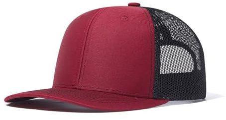 Truckercap Herren,Trucker Cap mit Mesh Netz,Meshcap größenverstellbar Baseball Cap,Sommer atmungsaktive Sun Cap,mit verstellbarem Schnallenverschluss für Sport und Reisen,Hellbraun A+Schwarz A