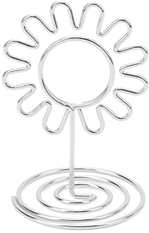 ANKROYU 20 Stück Draht-Tischbild-Fotohalter, Draht-Tischkartenhalter, vergoldete Oberfläche, wiederverwendbarer Tischkartenhalter für Jubiläumsparty (iron wire)