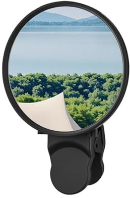 Espejo para teléfono, soporte para espejo para teléfono - Clip Vlog Espejo Pantalla del Monitor | Pantalla de monitor con clip de espejo selfie reflectante, espejo retrovisor de alta definición con lu