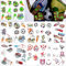 Leuchttattoos Fussball für Jungen, FainFun 10 Blätter Tattoo Kinder Fussball, Fußball Tattoos Wasserdicht, Sticker Fussball für Kinder Gefälligkeiten für Geburtstagsfeiern, für Fußball-WM-Spiel