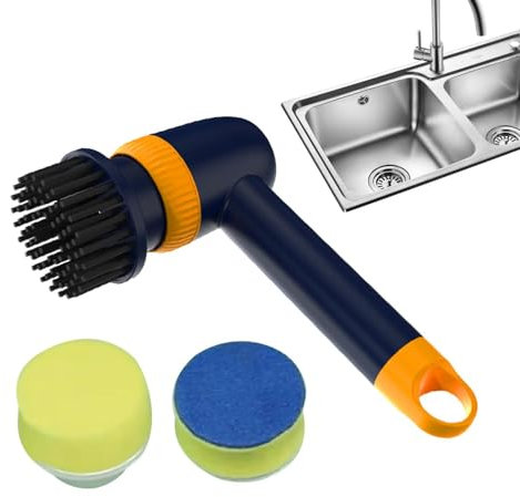 Handheld Spin Scrubber, Cordless Shower Cleaner Brush, Electric Scrubber, Shower Cleaner Brush, Kitchen Scrub Brush, Dishwashing Brush for Dishes, Bathroom, Pots, Pans, Kitchen