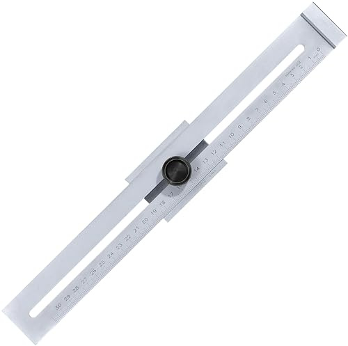 Calibro di Marcatura di Precisione, 0-300mm Righello per Marcatura del Legno, Strumento di Misurazione in Acciaio al Carbonio, Misuratore in Metallo per Falegname, Ingegneri, Fai da te