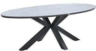 Gardissimo Gartentisch Esstisch Armati dunkel 220 x 115 cm oval, Tisch Aluminium Nonwood Wetterfest Outdoor anthrazit pflegeleicht