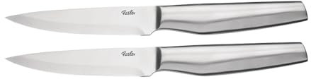 Fissler Essential/Edelstahl Steakmesser-Set, 2-teilig (11 cm) mit Wellenschliff, rostfrei, Spülmaschinen-geeignet, handlich
