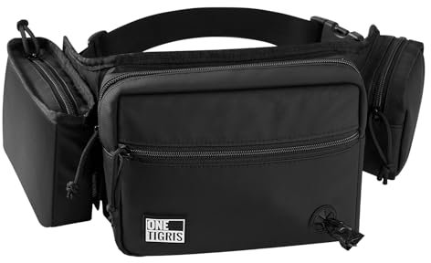 OneTigris Leckerlitasche für Hunde, Große Kapazität Futterbeutel Hundetraining, Wasserdicht Multifunktionaler Bauchtasche für Hunde mit Abnehmbarem Magnetverschluss Tasche