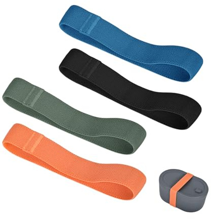 RLMVGBX 4 Pcs Bento Box Fixing Straps, Elastic Lunch Box Straps, Lunch Container Elastic Band, Bento Box Belt