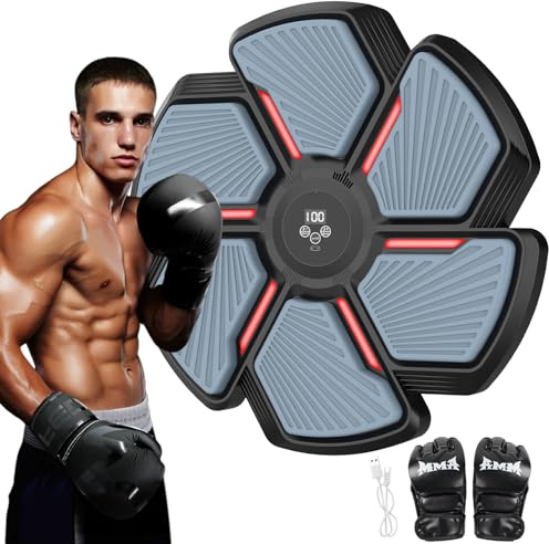 SWBSLL Music Boxing Machine, Bluetooth Boxing Machine mit Boxhandschuhen | 9 Geschwindigkeiten und Neun Modi, Smart Trefferzähler, 30 Lautstärkestufen, Wand Befestigte Punch Für Erwachsene & Kinder